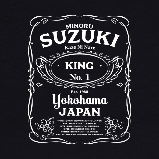 Minoru Suzuki Whisky Label by Virkalosa